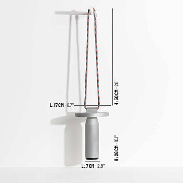 Светильник QUASAR NOMAD LAMP, 26*17*7 см.,NATURAL ALUMINIUM
