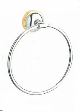 Полотенцедержатель кольцо Boheme, настенный (цвет хром/золото)
