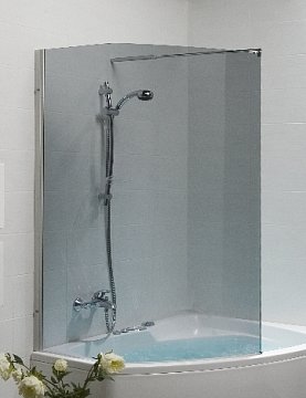 Шторка для ванны BALTECO RHEA, Г-образная, тонированное стекло
