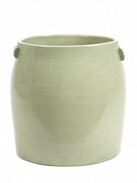 Цветочный горшок керамический, 35*33, цвет зеленый
