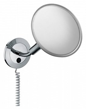 Зеркало ELEGANCE NEW настенное, круглое с подсветкой (цвет хром)